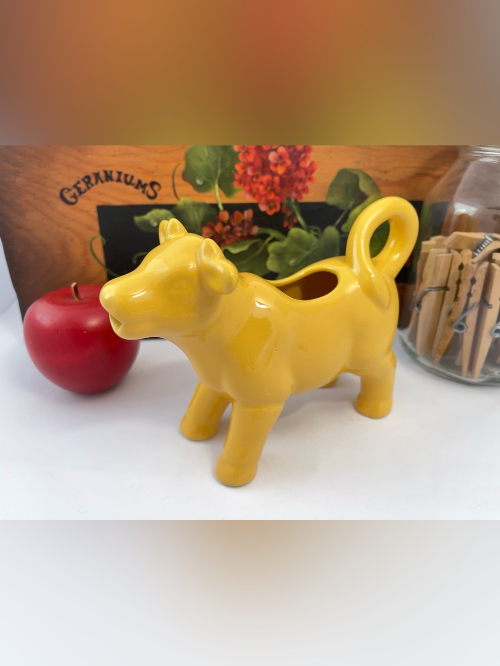 Retro Target Home Kitschy Yellow Cow Creamer